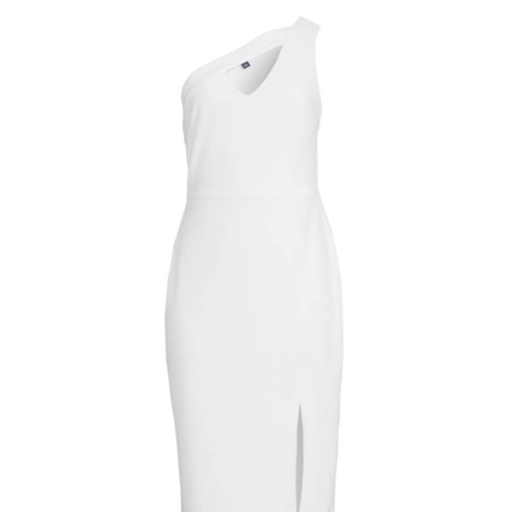 Rachael Ray One-Shoulder White Dress